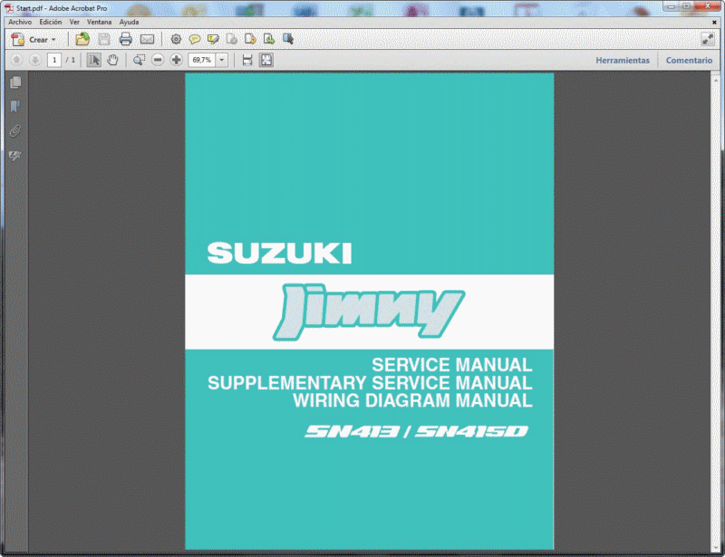Suzuki Jimny SN413 and SN415D - Multilanguage Workshop Repair Manual